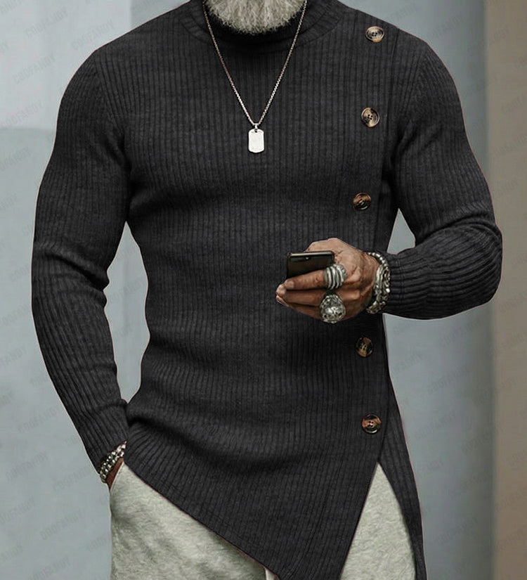 Moda Lusitana - Camisola Masculina Elegante com Botões