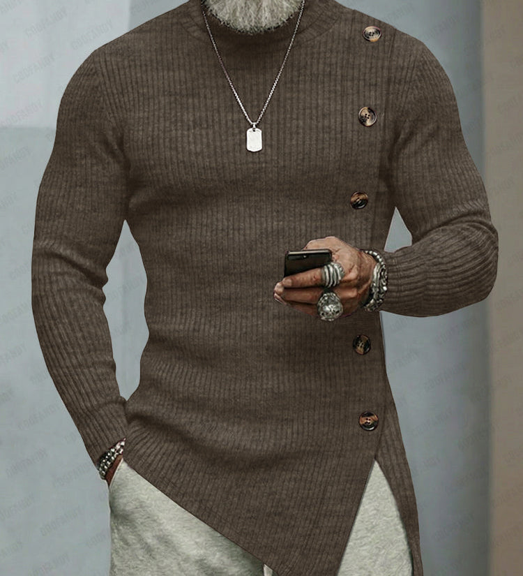 Moda Lusitana - Camisola Masculina Elegante com Botões
