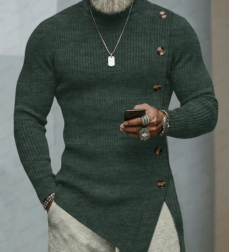 Moda Lusitana - Camisola Masculina Elegante com Botões