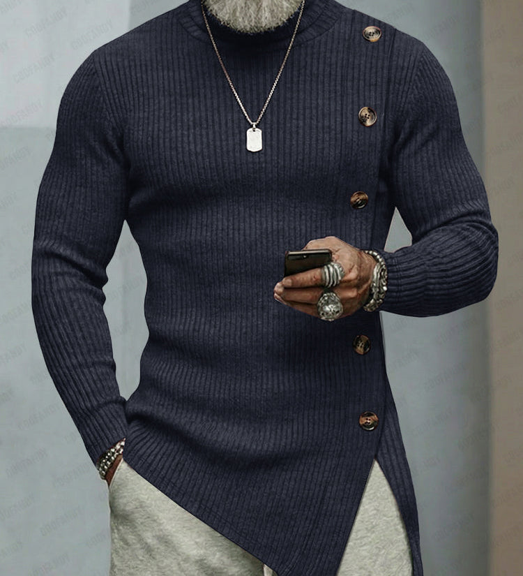 Moda Lusitana - Camisola Masculina Elegante com Botões