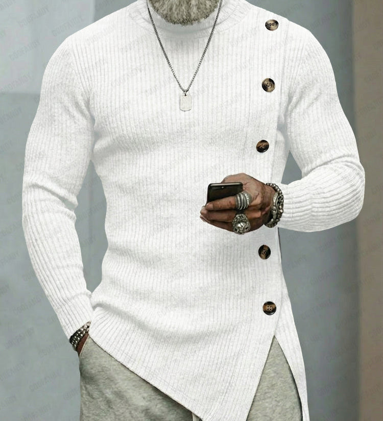 Moda Lusitana - Camisola Masculina Elegante com Botões