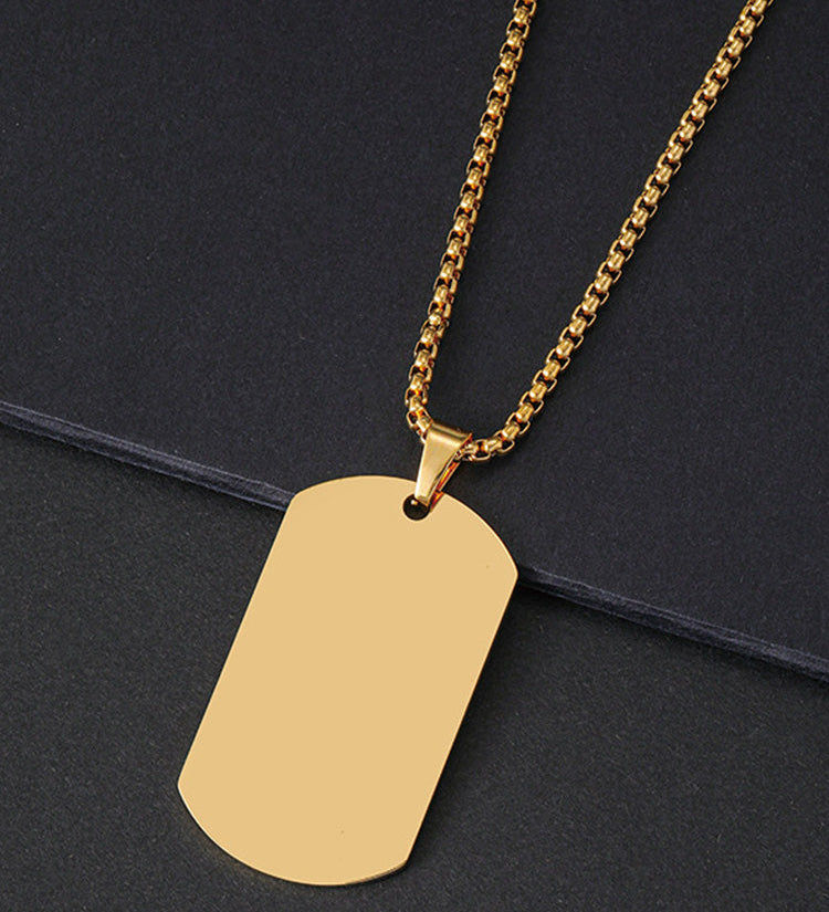 Moda Lusitana - Colar Masculino com Pingente Dog Tag