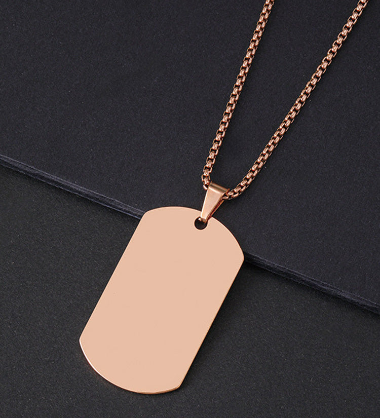 Moda Lusitana - Colar Masculino com Pingente Dog Tag