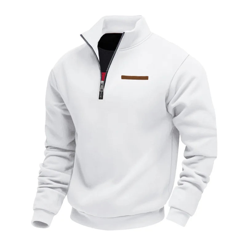 Camisola casual com fecho de correr