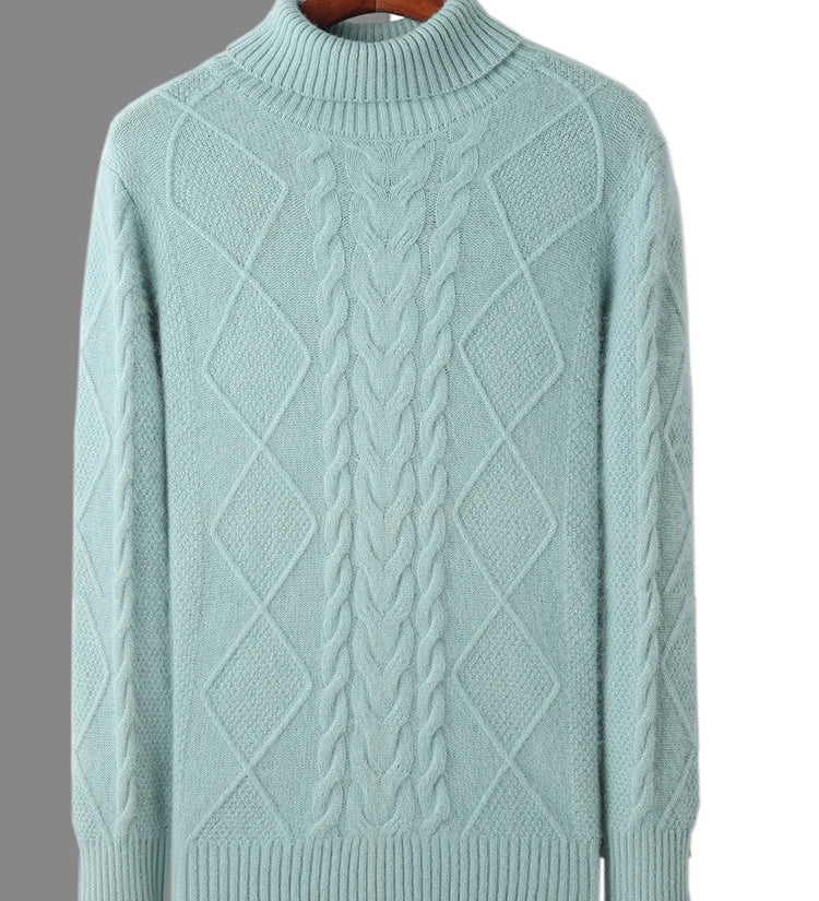 Camisola de caxemira com padrão elegante