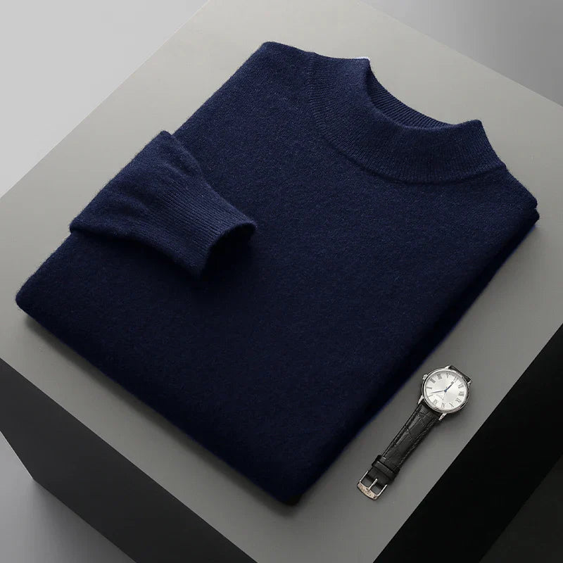 Camisola de caxemira com gola alta
