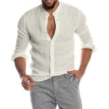 Camisa de linho de algodão