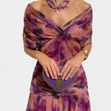 Alondra - Vestido longo Alondra com estampa floral e decote em V