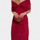 Magda™ | Vestido largo de flores com decote em V