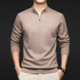 Camisola com fecho em lã merino australiana