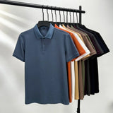 Camisa pólo casual de algodão