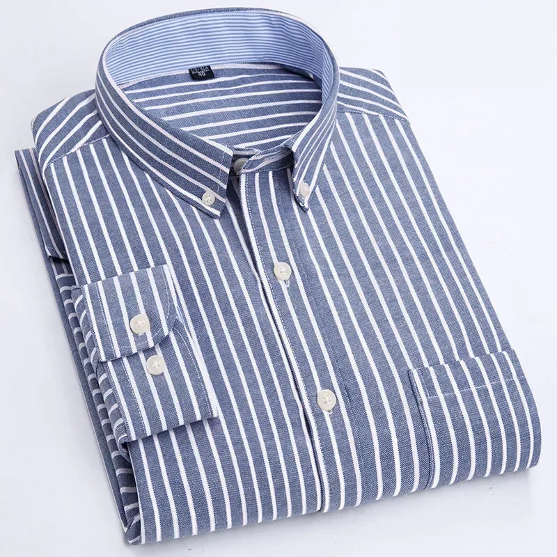 Camisa de algodão de manga comprida