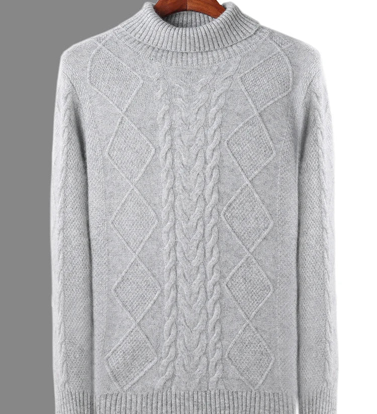 Camisola de caxemira com padrão elegante