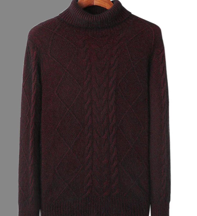 Camisola de caxemira com padrão elegante