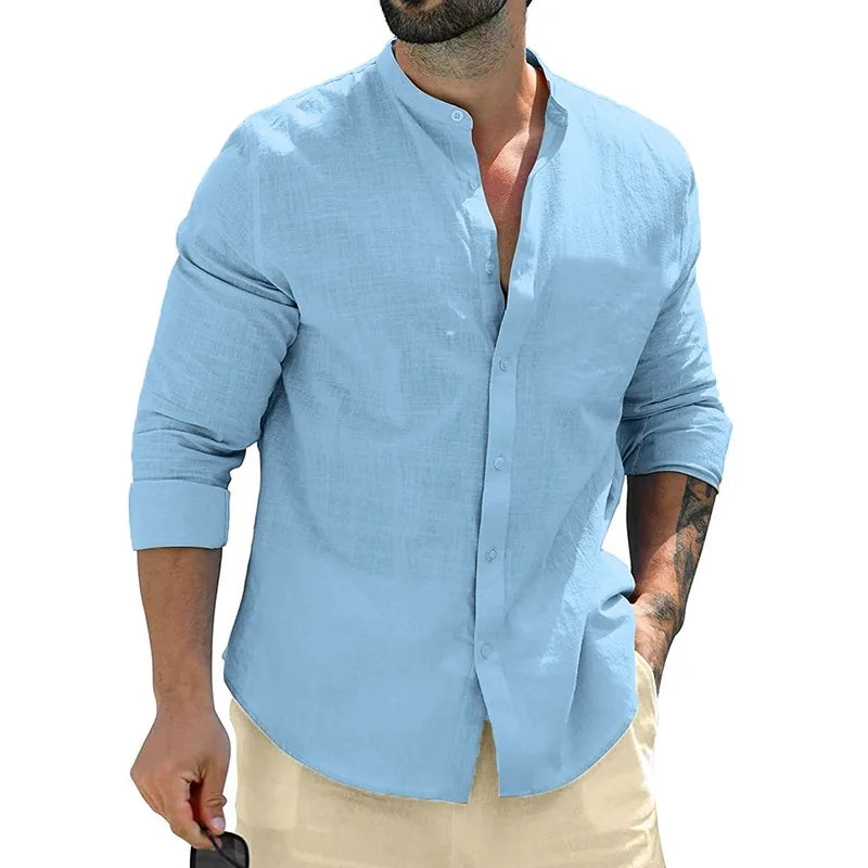 Camisa de linho para homem