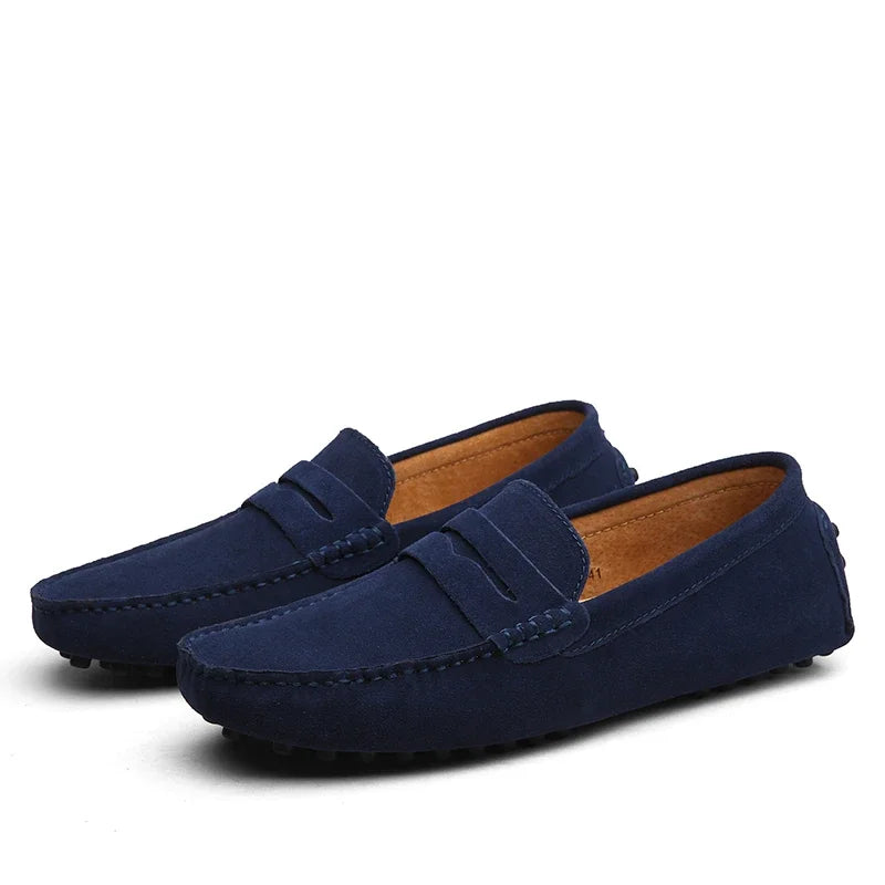 Mocassins casuais de camurça