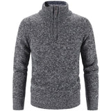 Camisola elegante com fecho de correr em malha grossa