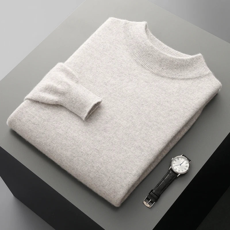 Camisola de caxemira com gola alta
