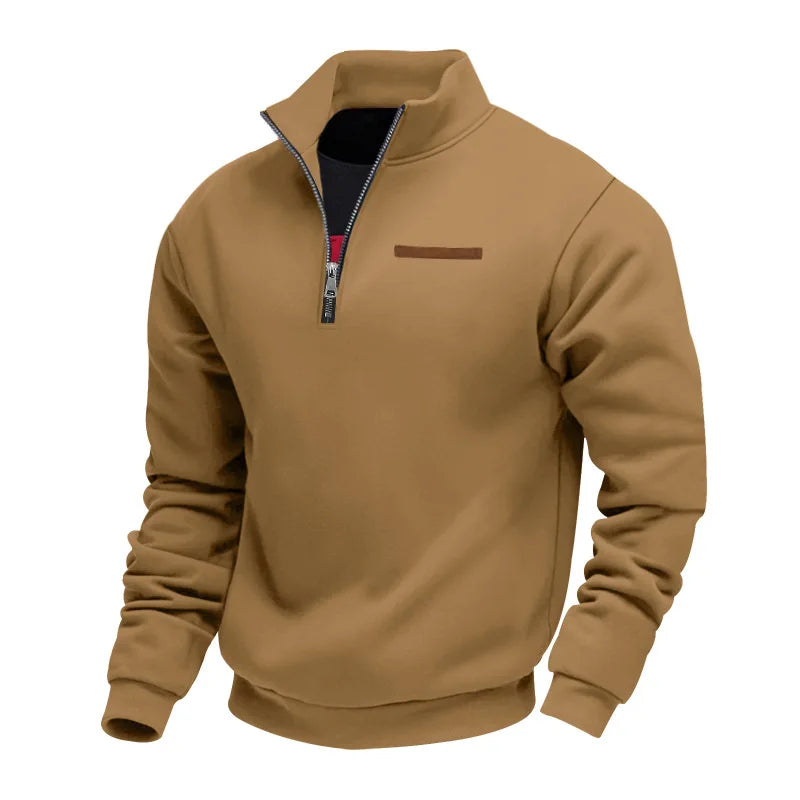 Camisola casual com fecho de correr