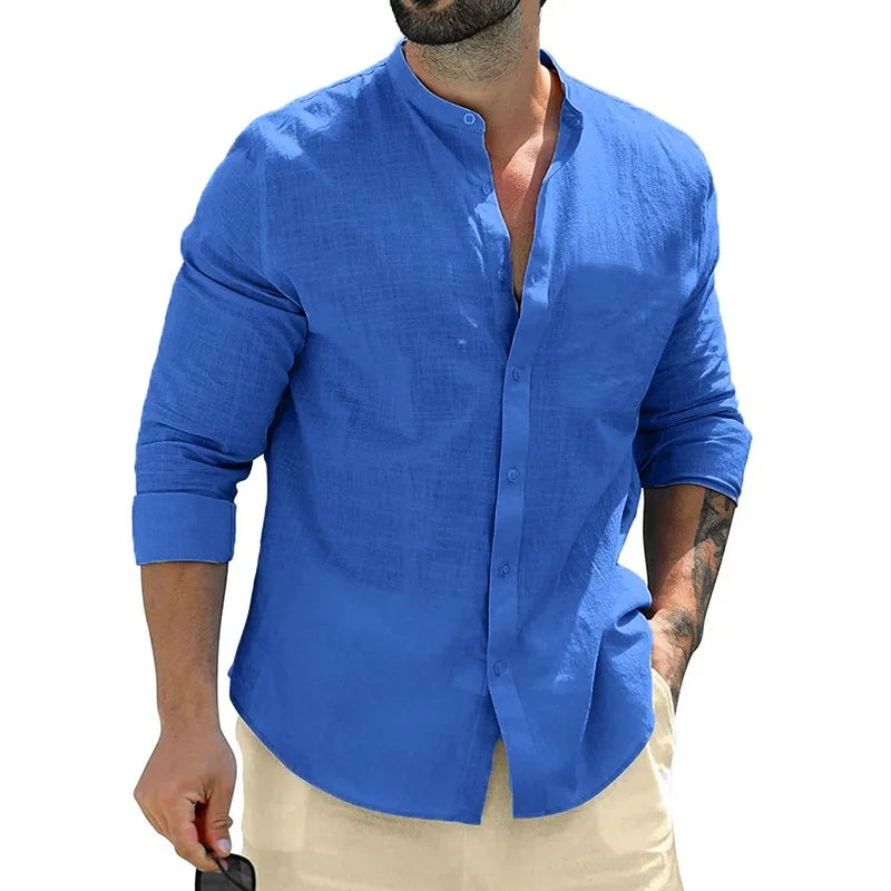 Camisa de linho para homem