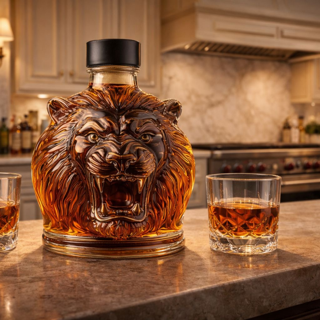 Moda Lusitana - Garrafa de Whisky Cabeça de Leão