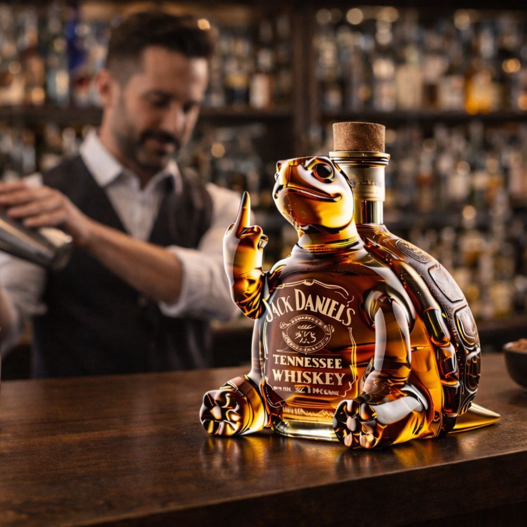 Moda Lusitana - Garrafa de Whisky em Forma de Tartaruga