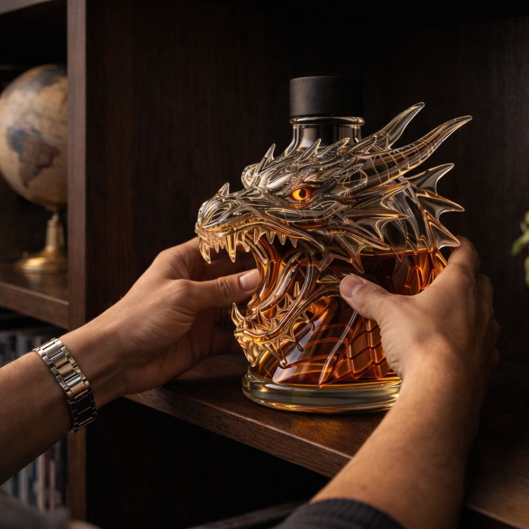 Moda Lusitana - Garrafa de Whisky Cabeça de Dragão