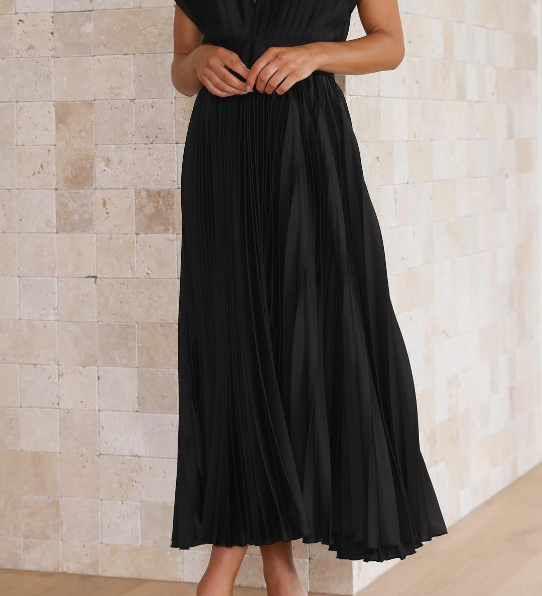 Maria - Vestido plissado elegante