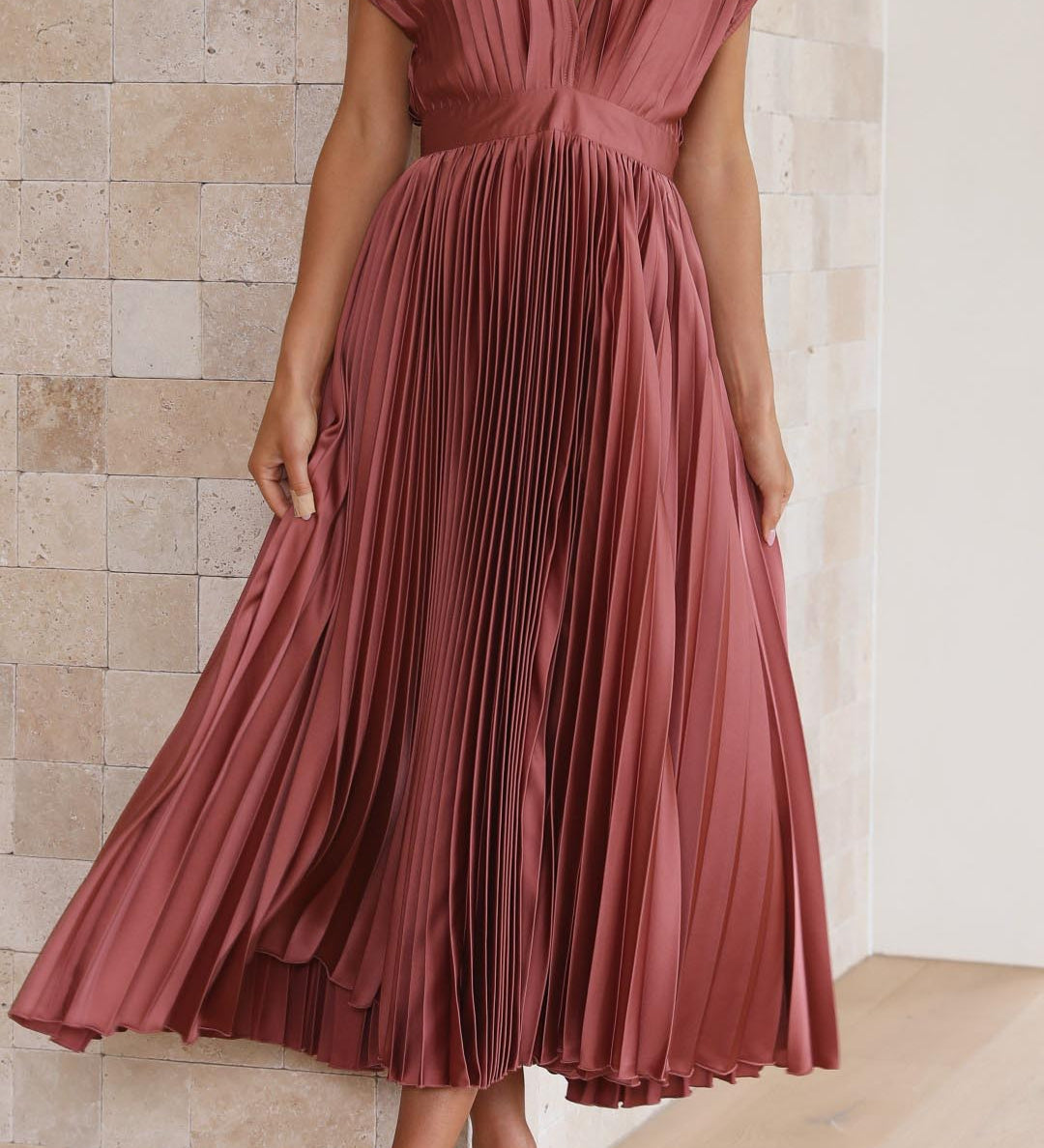 Maria - Vestido plissado elegante