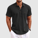 Camisa pólo de linho