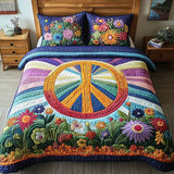 Conjunto de Roupa de Cama Acolchoada de 3 Peças Sonhos Tie-Dye
