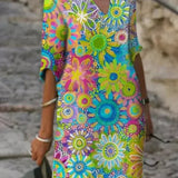 Concetta™ | VESTIDO FLORAL COLORIDO PERFEITO PARA QUALQUER OCASIÃO