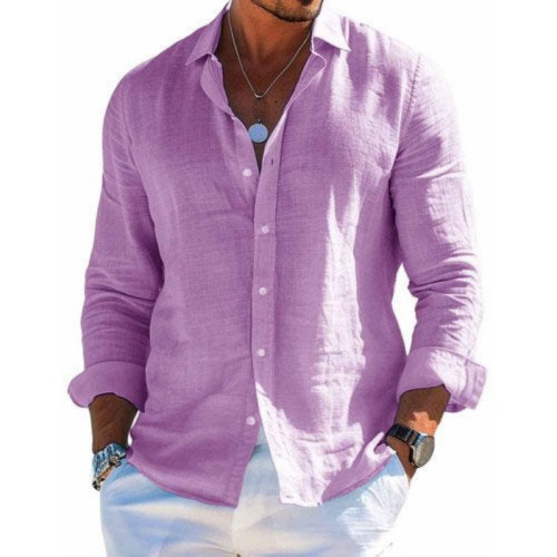Moda Lusitana - Camisa Elegante de Tecido Respirável