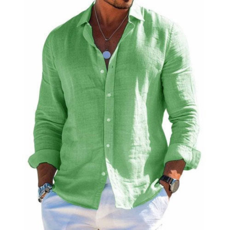 Moda Lusitana - Camisa Elegante de Tecido Respirável
