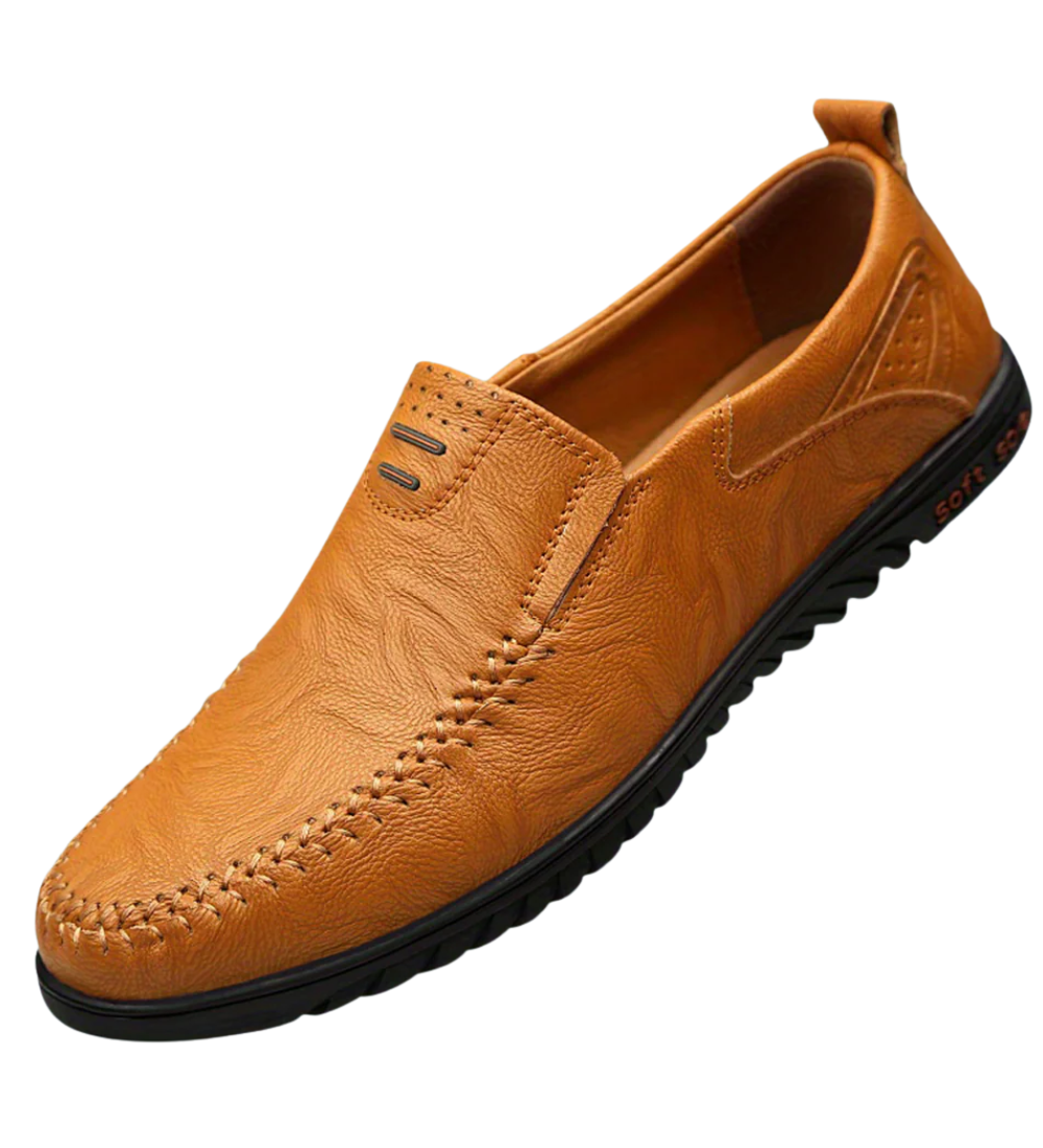 Mocassins elegantes em pele