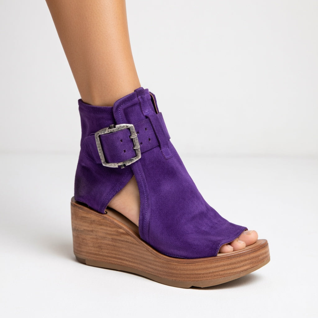 Moda Lusitana - Bota Compensada Aberta Moderna
