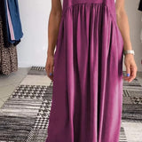 Alice | Vestido casual com alças de cor sólida