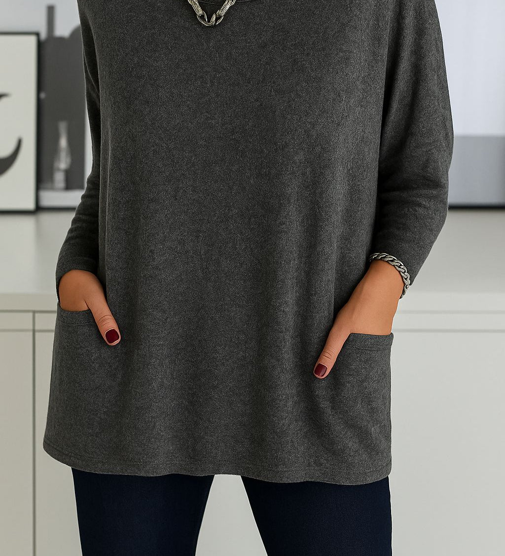 Victoria – Blusa longa feminina com elegância descontraída