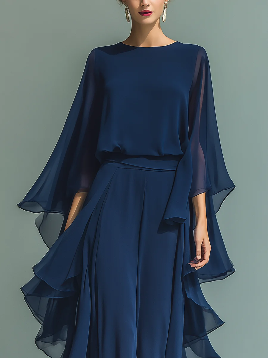 Moda Lusitana - Conjunto Elegante com Volantes