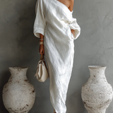 Nerina • Vestido maxi de uma só alça elegante e fluido