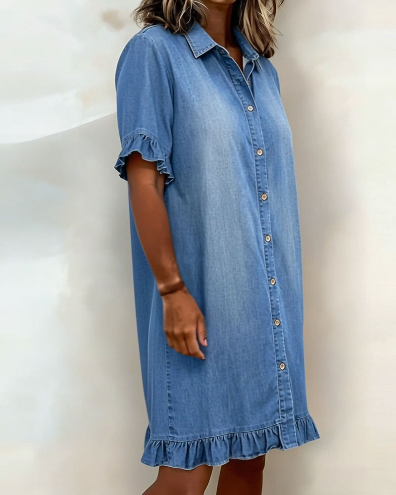 Moda Lusitana - Vestido Denim Elegante