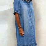 Moda Lusitana - Vestido Denim Elegante