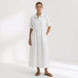 Moda Lusitana - Vestido Elegante em Linho
