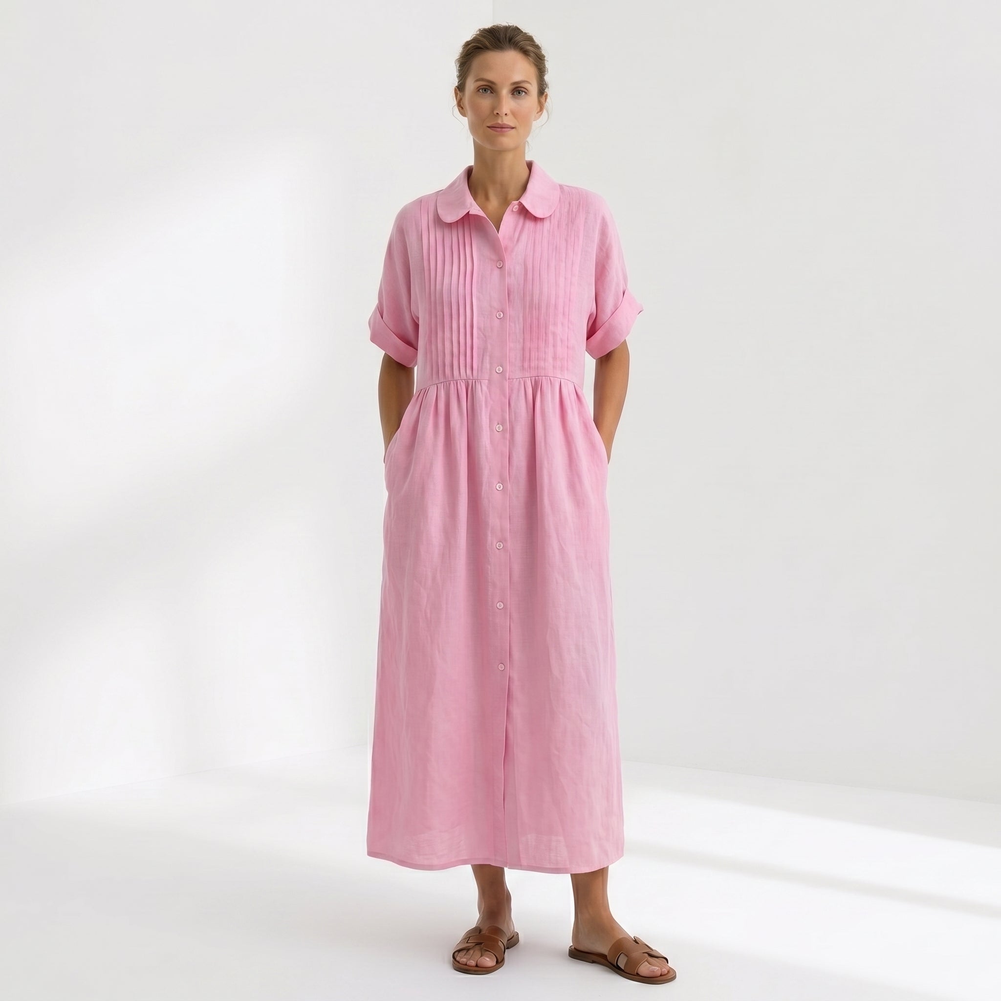 Moda Lusitana - Vestido Elegante em Linho