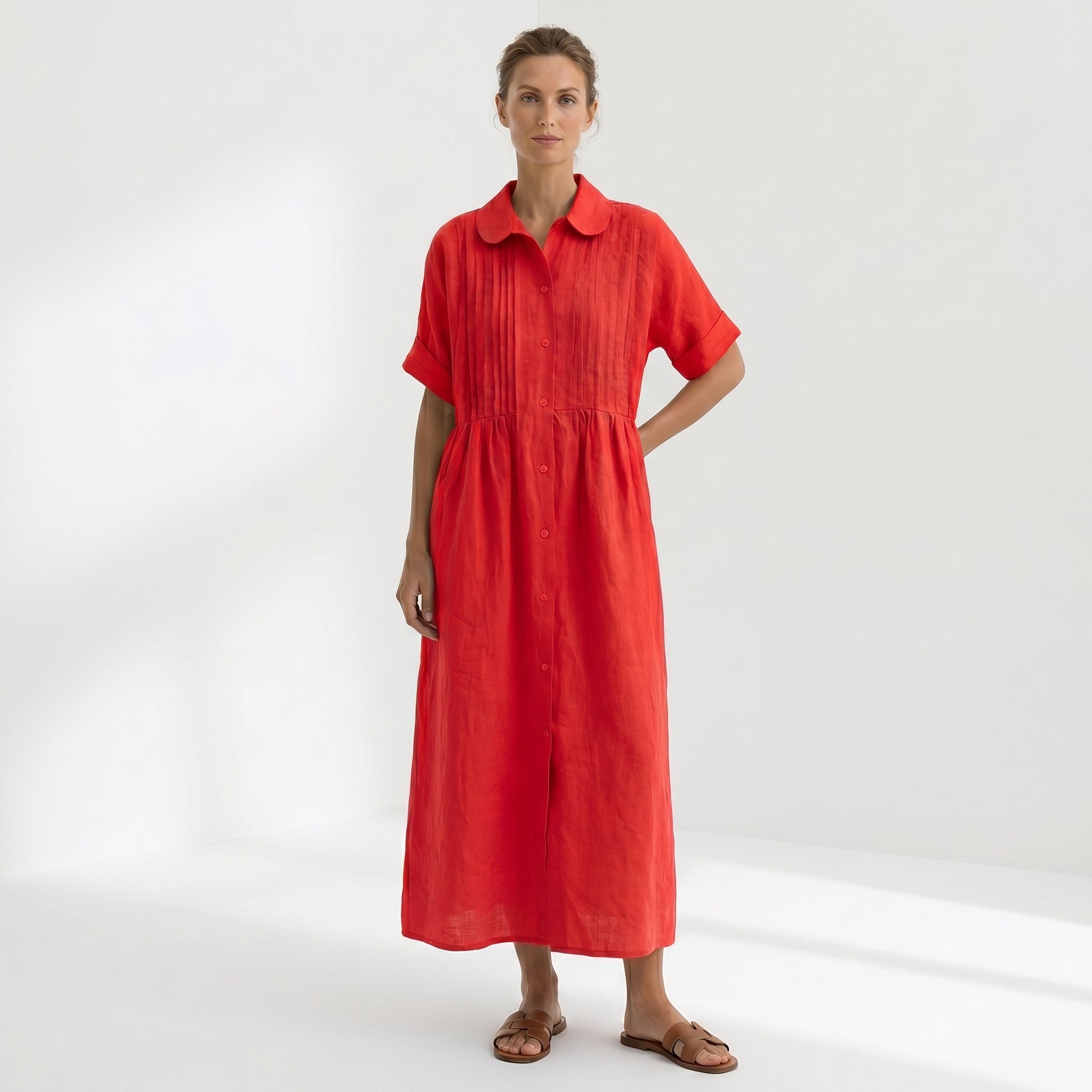Moda Lusitana - Vestido Elegante em Linho