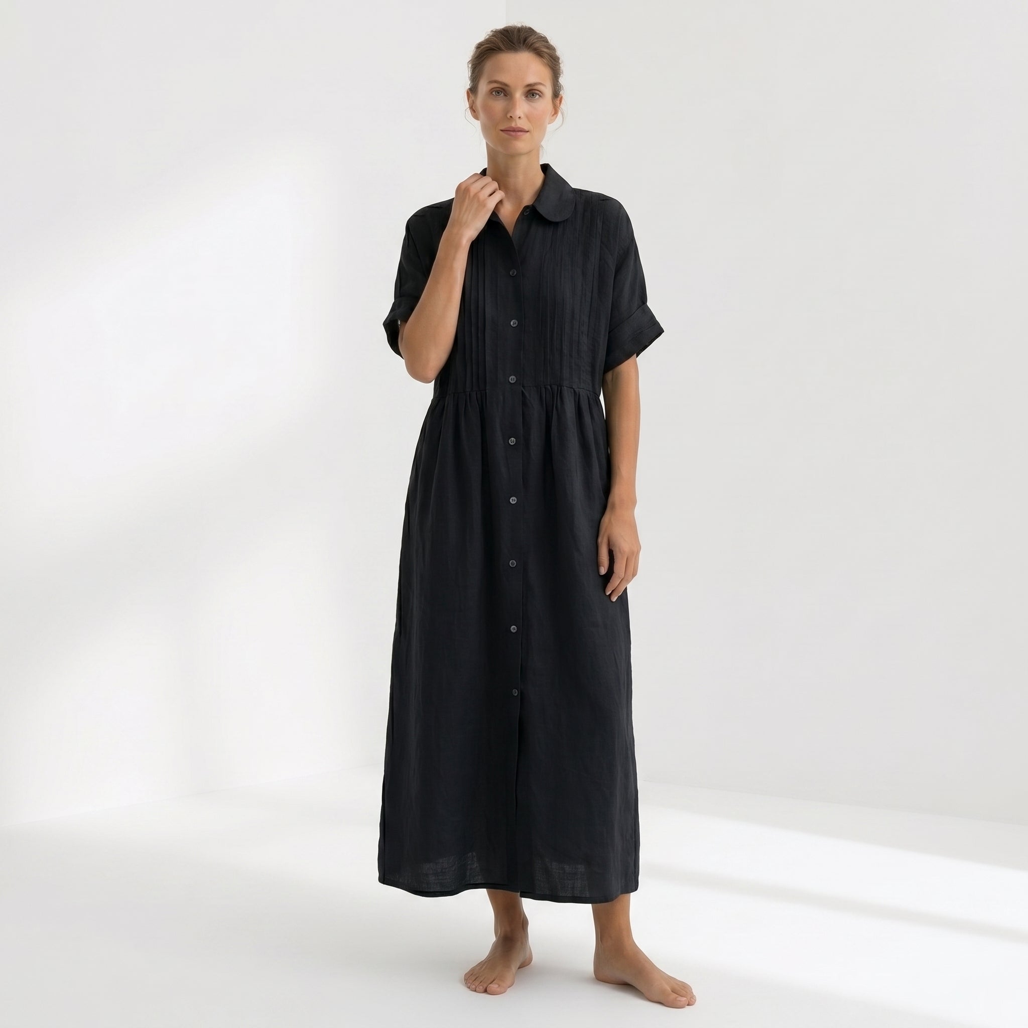 Moda Lusitana - Vestido Elegante em Linho