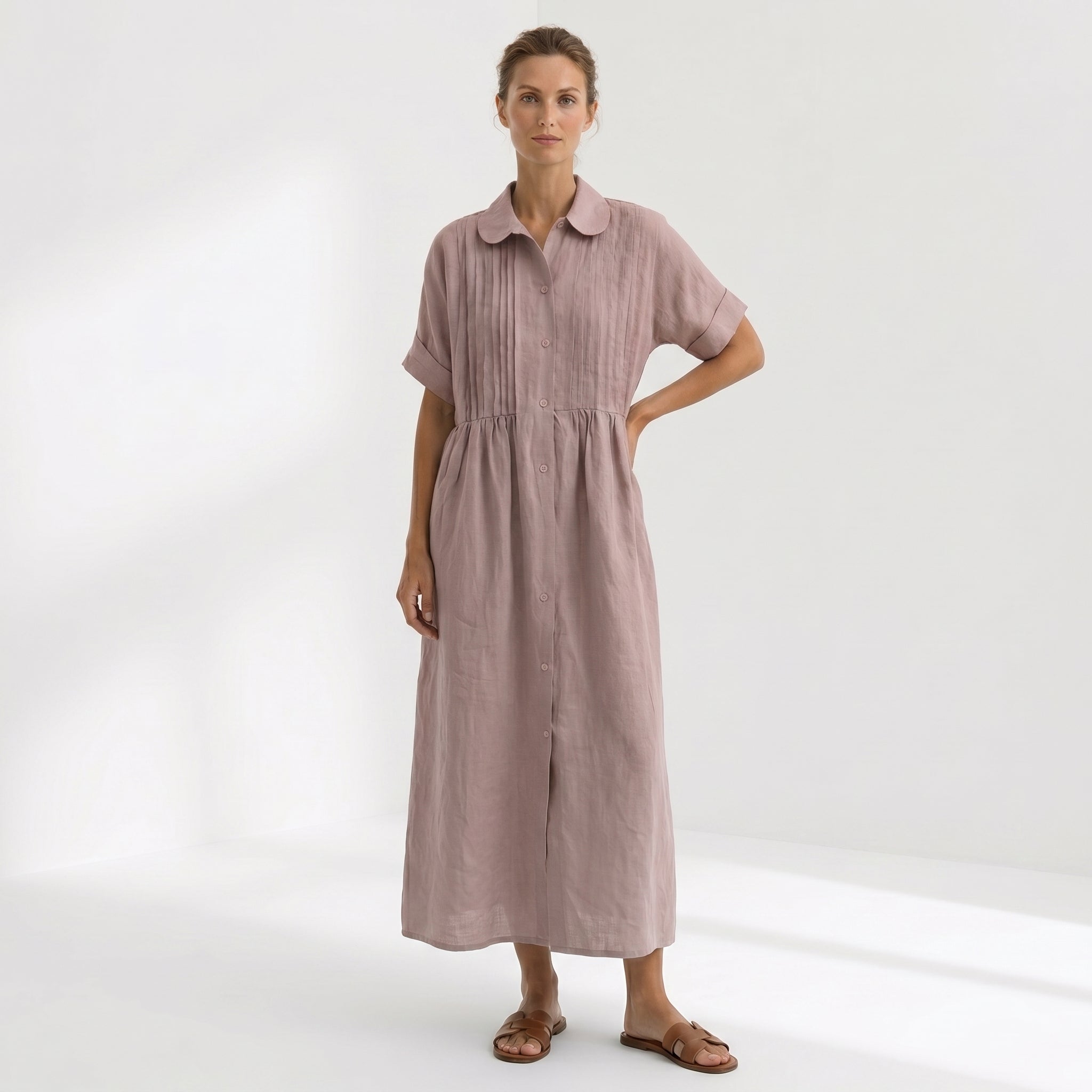 Moda Lusitana - Vestido Elegante em Linho