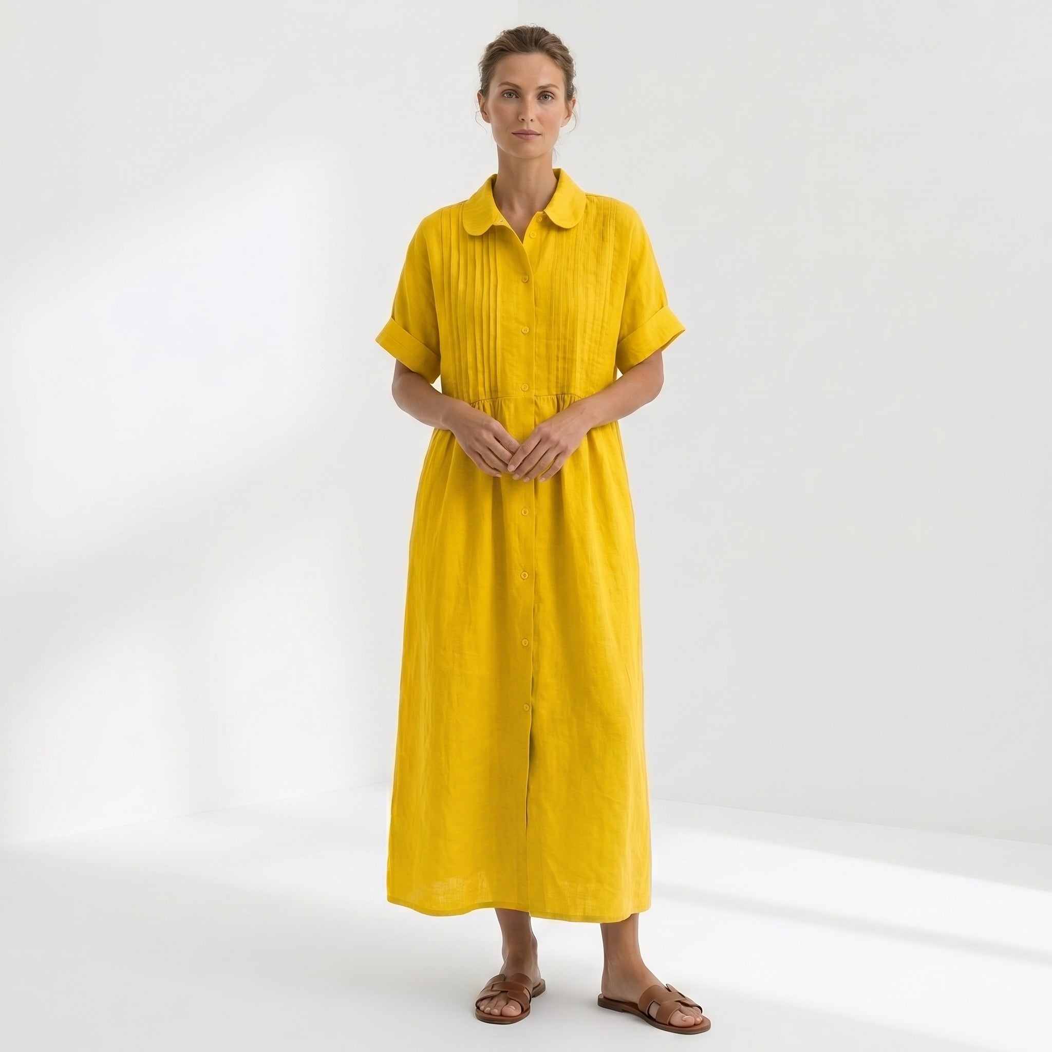 Moda Lusitana - Vestido Elegante em Linho
