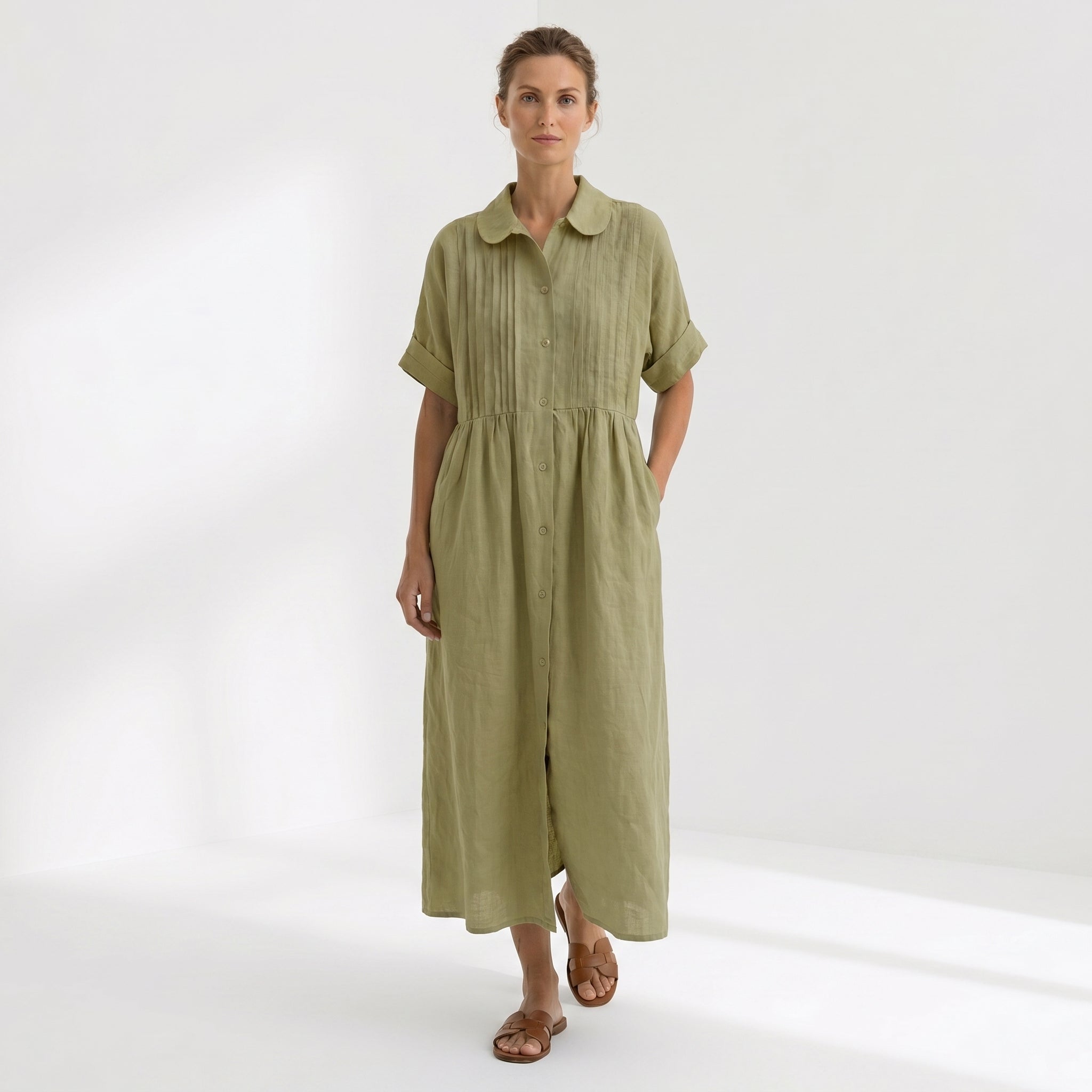 Moda Lusitana - Vestido Elegante em Linho
