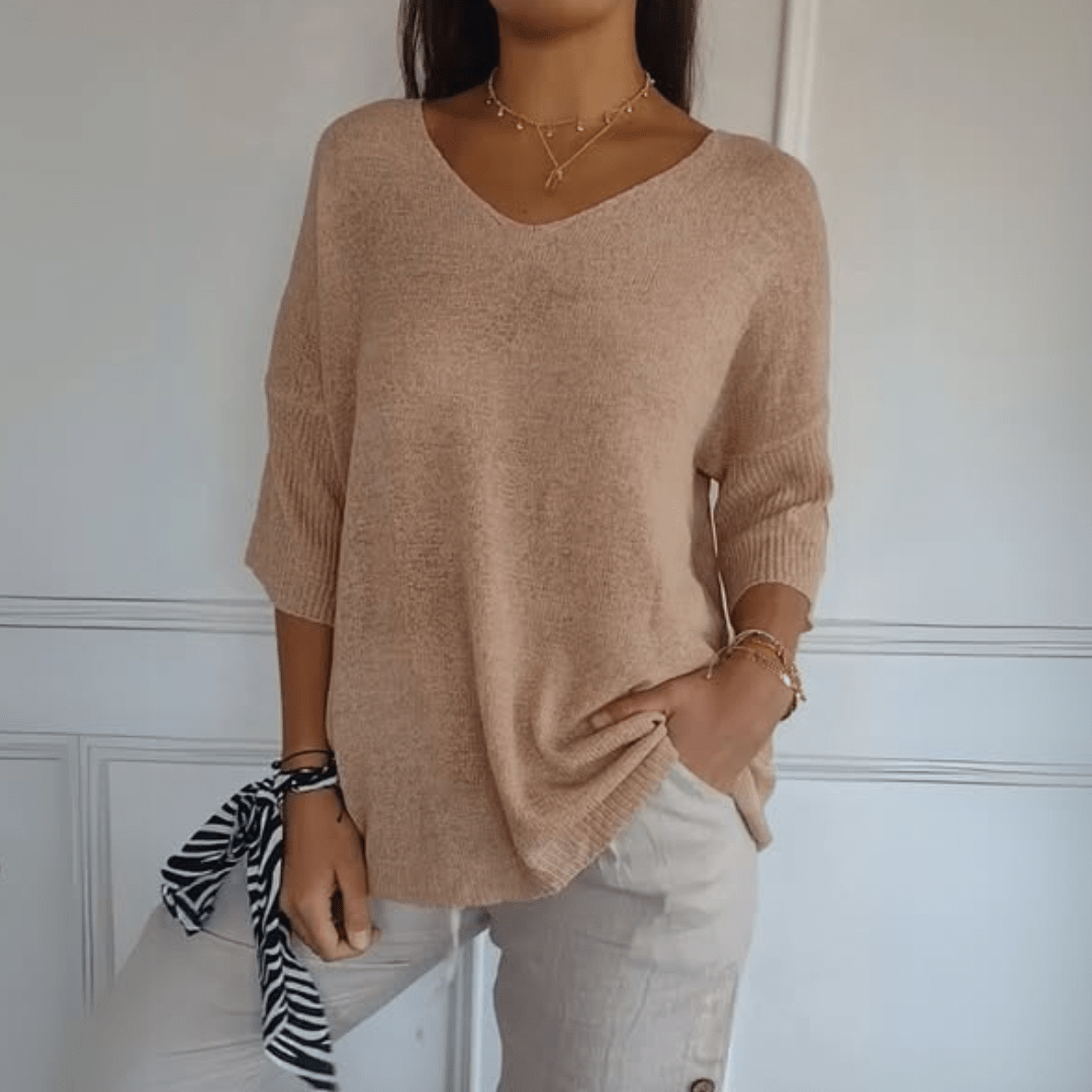 Anna | Top de malha com decote em V